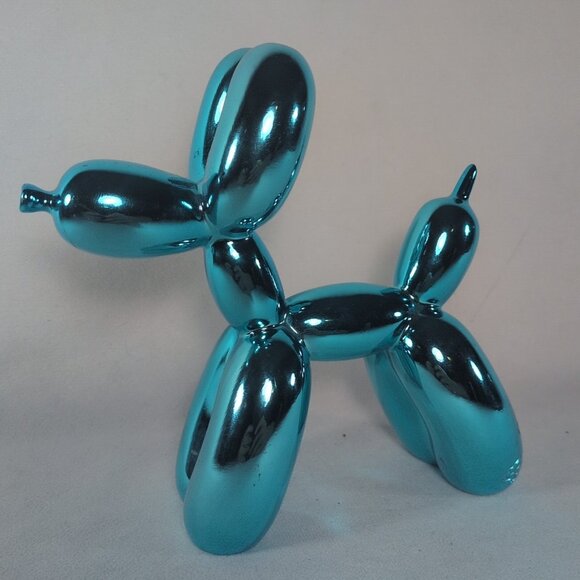 GP Green Tree Products Balloon Dog 6 1/2" Blue Chrome Jeff Koons Inspired - Picture 2 of 15